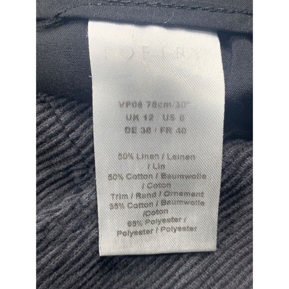 Poetry Corduroy Trouser Linen Cotton Cord Gray Sz US 8 Wide Leg High Rise Pants - Picture 2 of 10